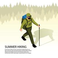 camping isometrisk illustration vektorillustration vektor