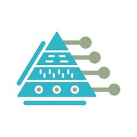 Pyramidendiagramm-Vektorsymbol vektor