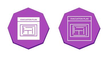 Evakuierungsplan-Vektorsymbol vektor