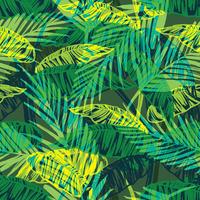 Nahtloses exotisches Muster mit Palmblättern. vektor
