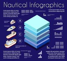Infografiken nautische geologische und unterirdische isometrisch vektor