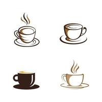 Kaffee-Logo-Symbol-Vektor-Illustration-Vorlage vektor