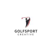 Golf Logo Template Design Symbol Vektorgrafik. vektor