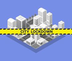 die blockierte Lockdown City ist verboten vektor