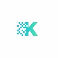 k brev pixel logo design modern mall vektor