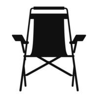 Camping Stuhl Vektor Silhouette, schwarz Silhouette von Camping Stuhl Clip Art