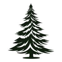Weihnachten Baum Vektor Silhouette Clip Art, Jahrgang Baum Silhouette Vektor Illustration