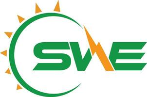Solar- Leistung Logo Design vektor