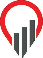 Finanzen Ort ikonisch Logo vektor