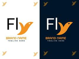 Fly-Logo-Design vektor