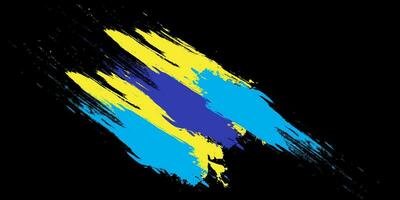 Ukraine Flagge mit Bürste Konzept. glücklich Ukraine Unabhängigkeit Tag. Flagge von Ukraine im Grunge Stil vektor