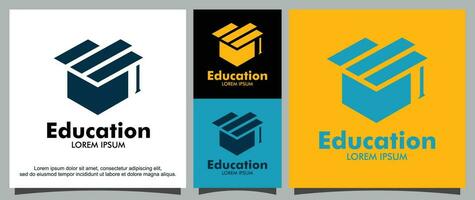 Schüler und Bildung Logo Vorlage vektor