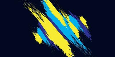 Ukraine Flagge mit Bürste Konzept. glücklich Ukraine Unabhängigkeit Tag. Flagge von Ukraine im Grunge Stil vektor