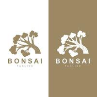 bonsai träd logotyp vektor symbol illustration design