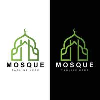 Moschee Logo Vektor Symbol Illustration Design