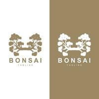 Bonsai Baum Logo Vektor Symbol Illustration Design