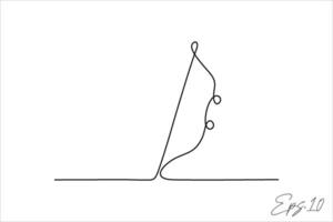 pil kontinuerlig linje vektor illustration