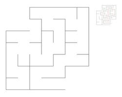 Platz Labyrinth, Logik Spiel mit Labyrinthe. Matze Spiel. ein Matze mit Antworten vektor