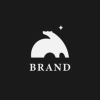 Polar- Bär minimalistisch Logo Design vektor