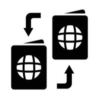 Einwanderung Vektor Glyphe Symbol zum persönlich und kommerziell verwenden.