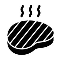 -Steak Vektor Glyphe Symbol zum persönlich und kommerziell verwenden.