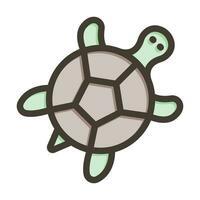 Schildkröte Vektor dick Linie gefüllt Farben Symbol zum persönlich und kommerziell verwenden.