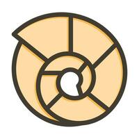 Muschel Schale Vektor dick Linie gefüllt Farben Symbol zum persönlich und kommerziell verwenden.