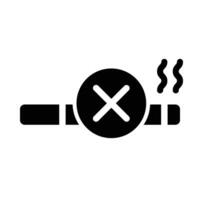 sluta rökning vektor glyf ikon för personlig och kommersiell använda sig av.