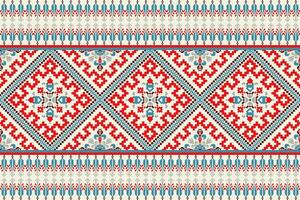 blommig korsa sy broderi på vit bakgrund.geometrisk etnisk orientalisk mönster traditionell.aztec stil abstrakt vektor illustration.design för textur, tyg, kläder, inslagning, dekoration, sarong.