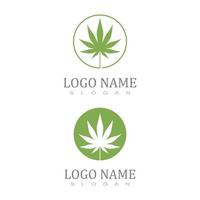 Cannabis Marihuana Hanftopf Blatt Silhouetten Logo Vektor