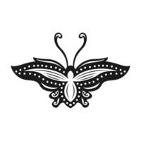 javanisch Batik Schmetterling Symbol Vektor Bild Illustration