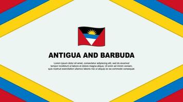 antigua och barbuda flagga abstrakt bakgrund design mall. antigua och barbuda oberoende dag baner tecknad serie vektor illustration. antigua och barbuda mall