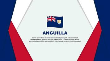 Anguilla Flagge abstrakt Hintergrund Design Vorlage. Anguilla Unabhängigkeit Tag Banner Karikatur Vektor Illustration. Anguilla Hintergrund