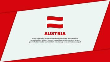 Österreich Flagge abstrakt Hintergrund Design Vorlage. Österreich Unabhängigkeit Tag Banner Karikatur Vektor Illustration. Österreich Banner