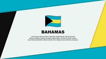 Bahamas flagga abstrakt bakgrund design mall. Bahamas oberoende dag baner tecknad serie vektor illustration. Bahamas baner