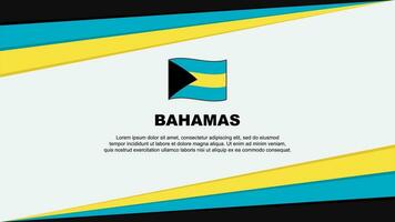 Bahamas flagga abstrakt bakgrund design mall. Bahamas oberoende dag baner tecknad serie vektor illustration. Bahamas design
