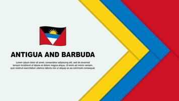 antigua och barbuda flagga abstrakt bakgrund design mall. antigua och barbuda oberoende dag baner tecknad serie vektor illustration. antigua och barbuda tecknad serie