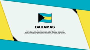 Bahamas flagga abstrakt bakgrund design mall. Bahamas oberoende dag baner tecknad serie vektor illustration. Bahamas oberoende dag