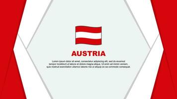 Österreich Flagge abstrakt Hintergrund Design Vorlage. Österreich Unabhängigkeit Tag Banner Karikatur Vektor Illustration. Österreich Hintergrund