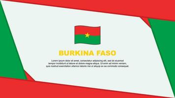 Burkina faso flagga abstrakt bakgrund design mall. Burkina faso oberoende dag baner tecknad serie vektor illustration. Burkina faso oberoende dag