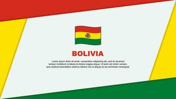 Bolivien Flagge abstrakt Hintergrund Design Vorlage. Bolivien Unabhängigkeit Tag Banner Karikatur Vektor Illustration. Bolivien Banner