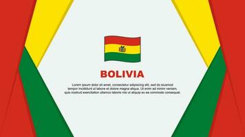 Bolivien Flagge abstrakt Hintergrund Design Vorlage. Bolivien Unabhängigkeit Tag Banner Karikatur Vektor Illustration. Bolivien Hintergrund