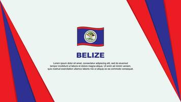 belize Flagge abstrakt Hintergrund Design Vorlage. belize Unabhängigkeit Tag Banner Karikatur Vektor Illustration. belize Flagge