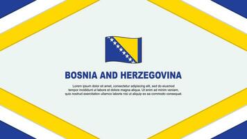 Bosnien und Herzegowina Flagge abstrakt Hintergrund Design Vorlage. Bosnien und Herzegowina Unabhängigkeit Tag Banner Karikatur Vektor Illustration. Bosnien und Herzegowina Vorlage