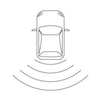 Auto Parkplatz Sensor Signal Symbol Vektor