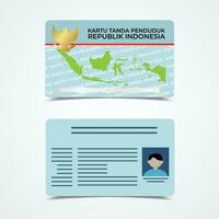 indonesiska identitet kort vektor