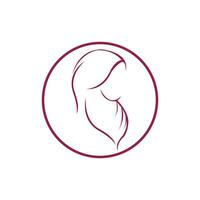 Frauen hijab Schönheit Vektor-Logo-Vorlage vektor