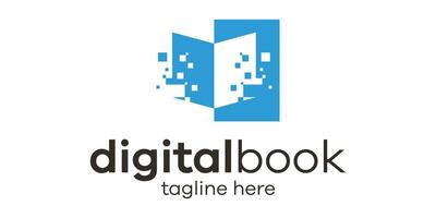 digital bok logotyp ikon vektor illustration 3
