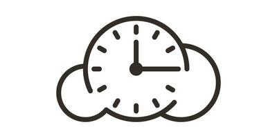 Wolke und Uhr Design Symbol Vektor Illustration