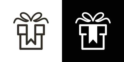Geschenk Box Logo Design Symbol Vektor Illustration